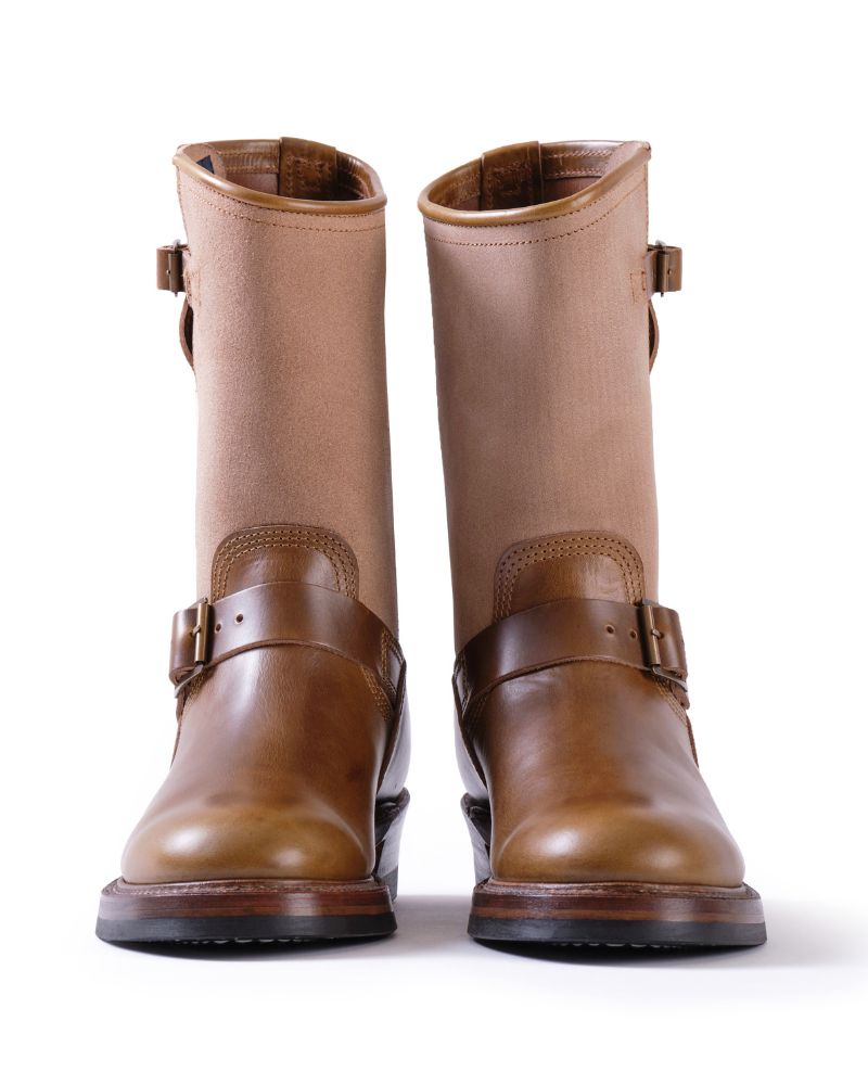 CHRISTMAS 2026 LIMITED EDITION / WABASH ENGINEER BOOTS / HORWEEN LEATHER CXL / NATURAL ROUGHOUT x DARK OLIVE