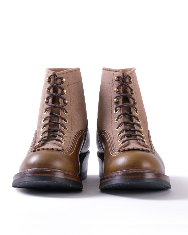CHRISTMAS 2026 LIMITED EDITION / DONKEY PUNCHER BOOTS / HORWEEN LEATHER CXL NATURAL ROUGHOUT x DARK OLIVE