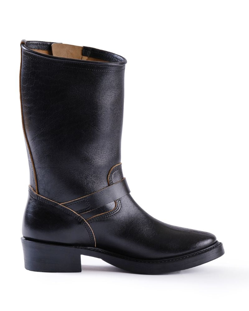 【PRE-ORDER】RAILMASTER ENGINEER BOOTS / SHINKI HIKAKU HORSEBUTT BLACK