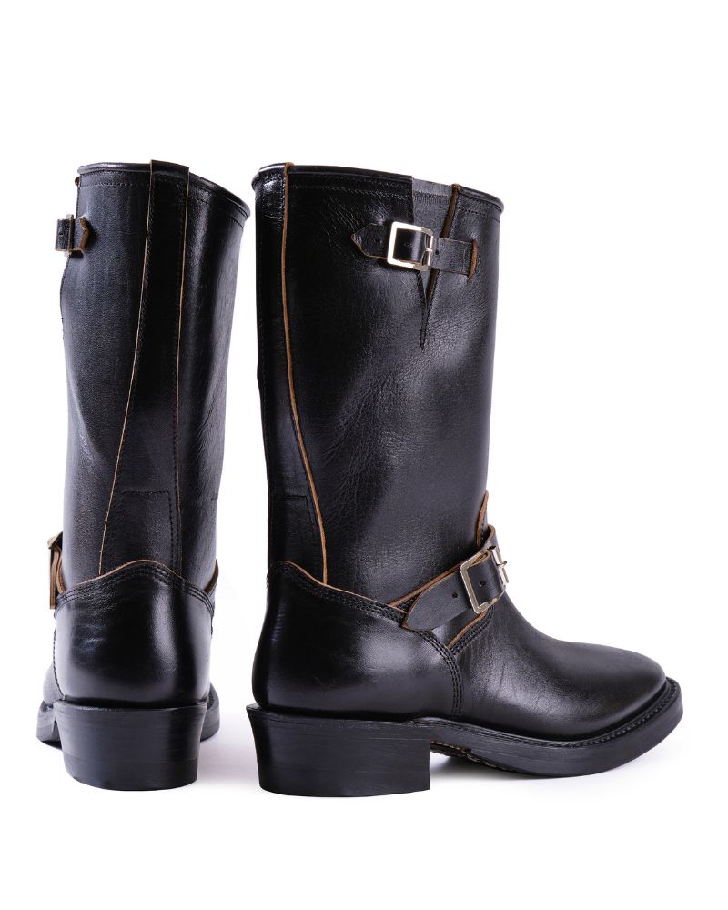 【PRE-ORDER】RAILMASTER ENGINEER BOOTS / SHINKI HIKAKU HORSEBUTT BLACK