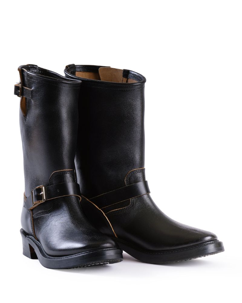 【PRE-ORDER】RAILMASTER ENGINEER BOOTS / SHINKI HIKAKU HORSEBUTT BLACK