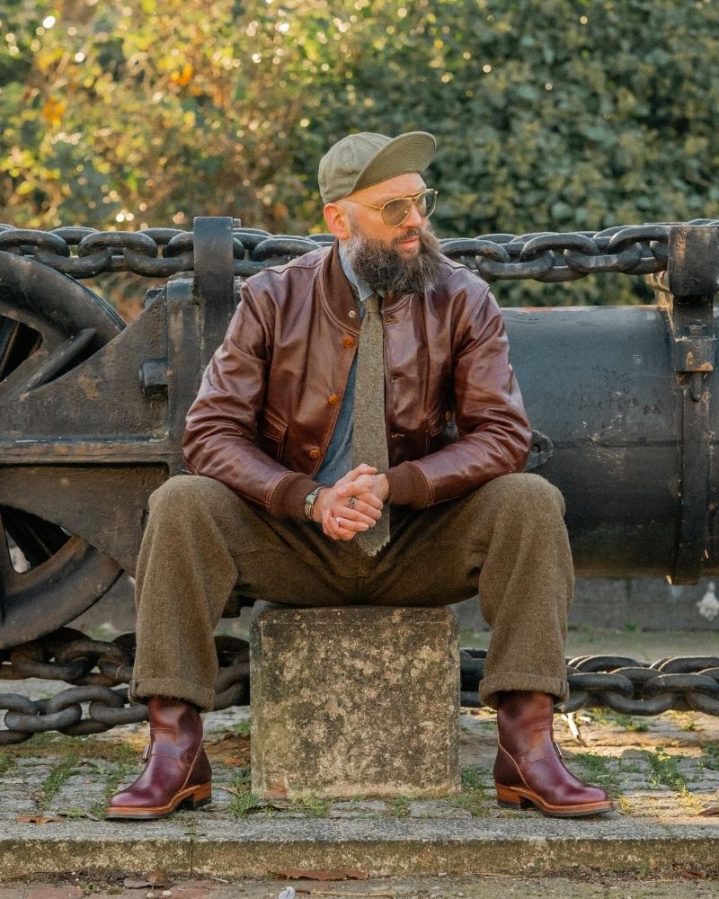 WABASH ENGINEER BOOTS / HORWEEN LEATHER CXL BURGUNDY