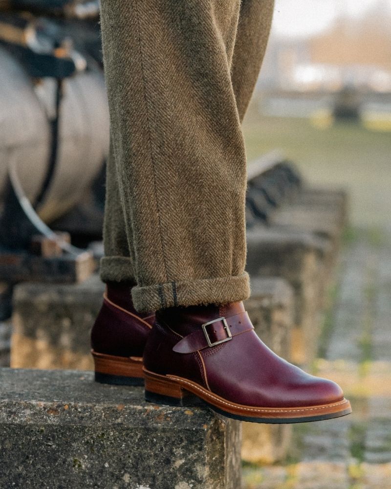WABASH ENGINEER BOOTS / HORWEEN LEATHER CXL BURGUNDY