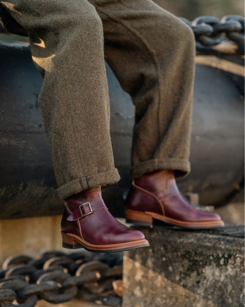 WABASH ENGINEER BOOTS / HORWEEN LEATHER CXL BURGUNDY
