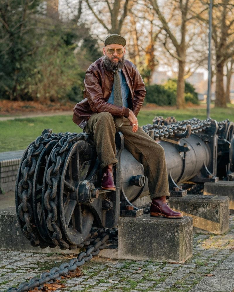 WABASH ENGINEER BOOTS / HORWEEN LEATHER CXL BURGUNDY