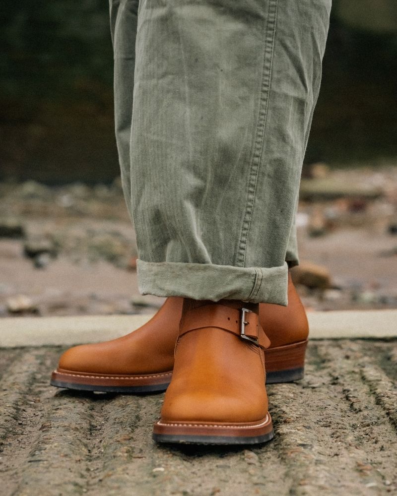 WABASH ENGINEER BOOTS / BADALASSI CARLO LEATHER COGNAC