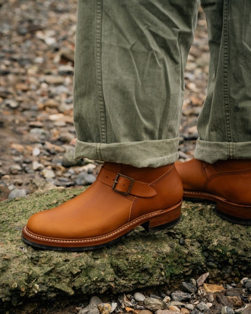 WABASH ENGINEER BOOTS / BADALASSI CARLO LEATHER COGNAC