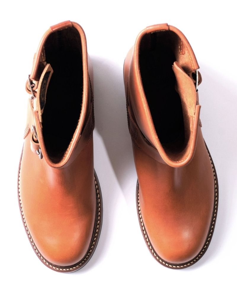 WABASH ENGINEER BOOTS / BADALASSI CARLO LEATHER COGNAC