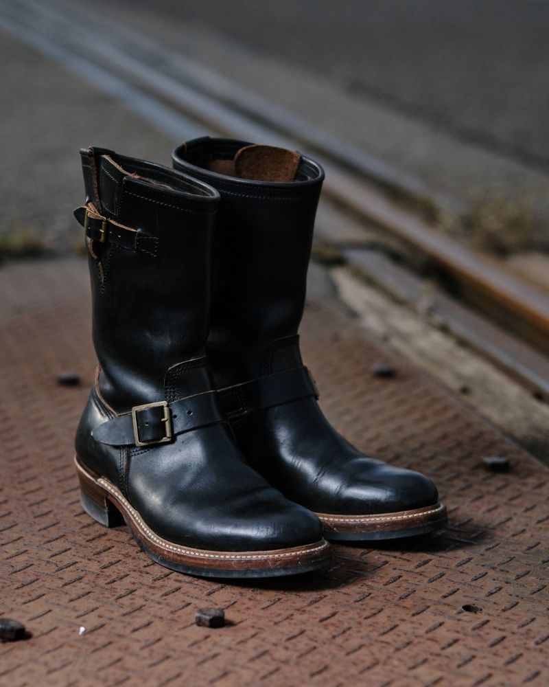 WABASH ENGINEER BOOTS / HORWEEN LEATHER CXL BLACK