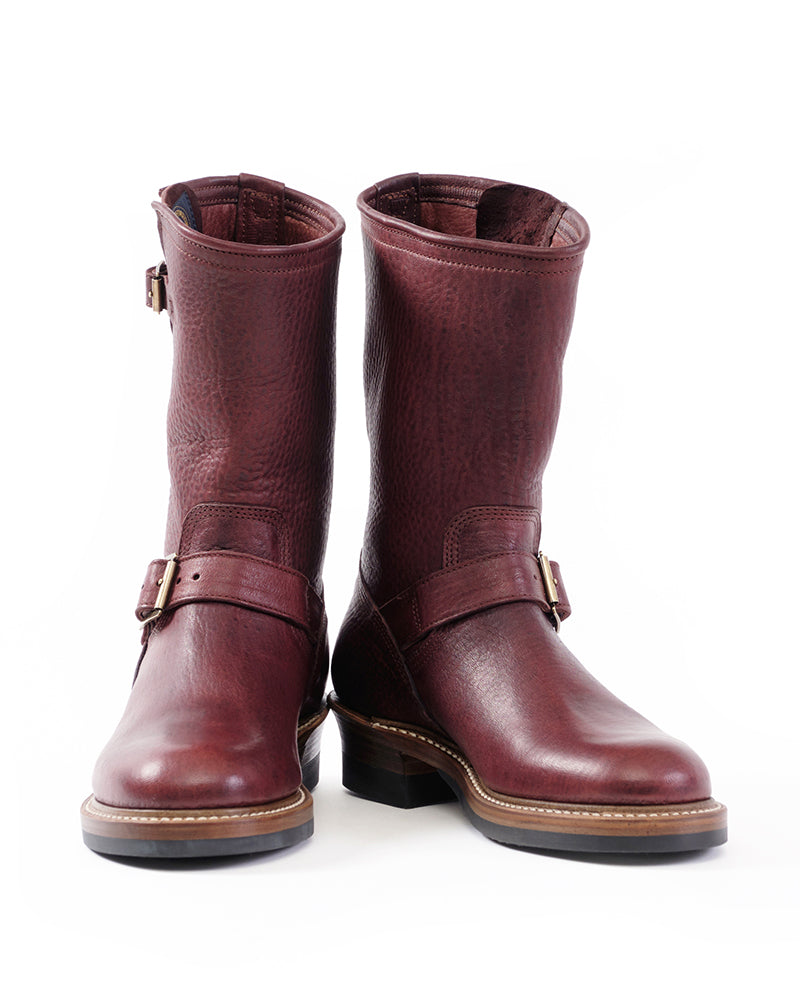 PRE-ORDER】WABASH ENGINEER BOOTS / EZO SHIKA DEERSKIN BURNT BURGUNDY