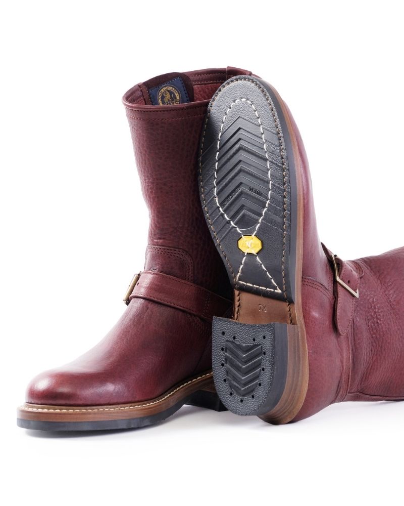 【PRE-ORDER】WABASH ENGINEER BOOTS / EZO SHIKA DEERSKIN BURNT BURGUNDY
