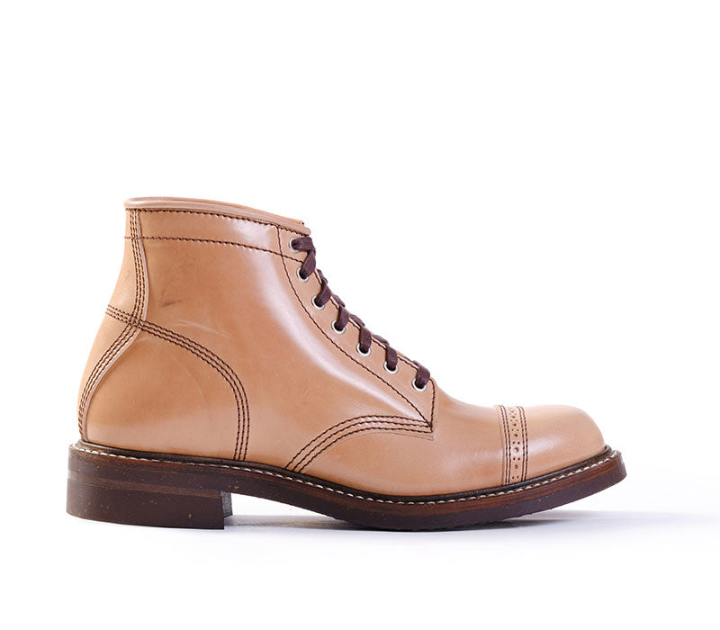 WEBSITE EXCLUSIVE OFFER COMBAT BOOTS / SHINKI HIKAKU SHELL CORDOVAN NATURAL