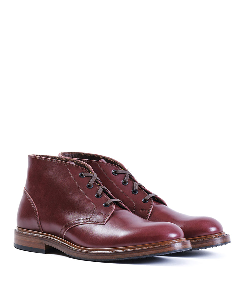 THE STEADFAST CHUKKA BOOTS / FRENCH CALFSKIN BURGUNDY
