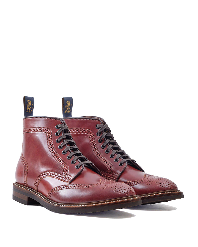 GLOVER BROGUES / SHINKI HIKAKU SHELL CORDOVAN RED BROWN