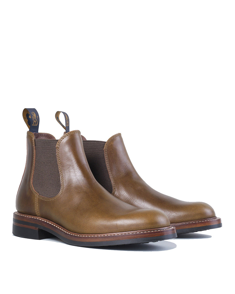 CHELSEA BOOTS / HORWEEN LEATHER CXL / DARK OLIVE