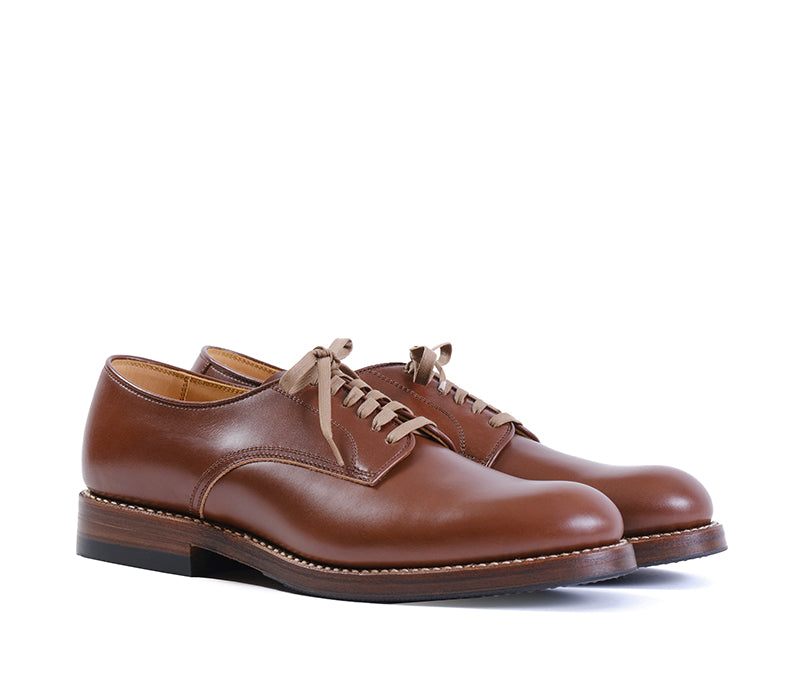 USN LOW QUARTER SHOES FRENCH CALFSKIN RUSSET BROWN