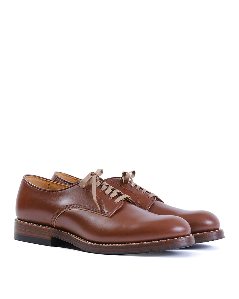 USN LOW QUARTER SHOES / FRENCH CALFSKIN RUSSET BROWN