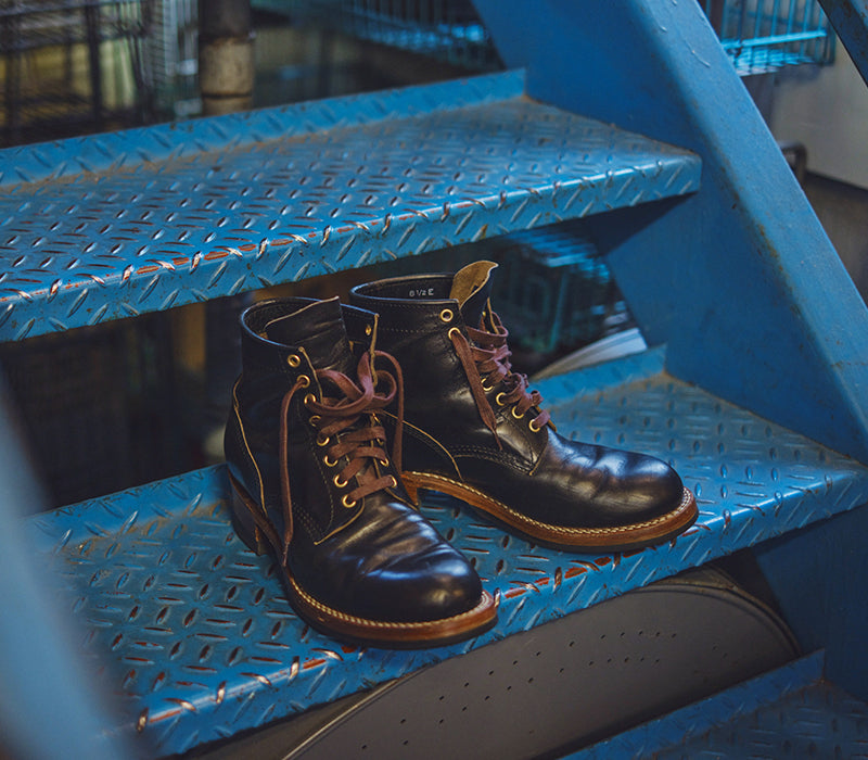 WEBSITE EXCLUSIVE OFFER / STEEL GANG BOOTS / HORWEEN BLACK TEACORE HORSEHIDE