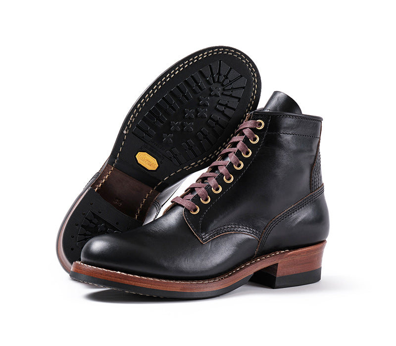 WEBSITE EXCLUSIVE OFFER / STEEL GANG BOOTS / HORWEEN BLACK TEACORE HORSEHIDE
