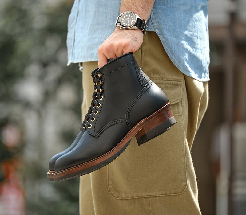 STEEL GANG SW BOOTS / BADALASSI CARLO LEATHER BLACK