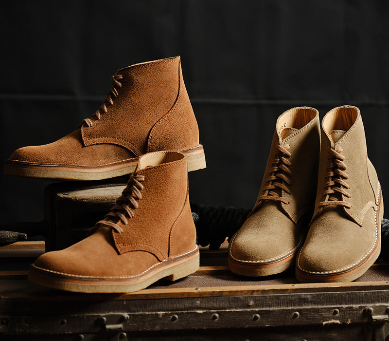 SAHARA BOOTS / JAPANESE SUEDE KHAKI