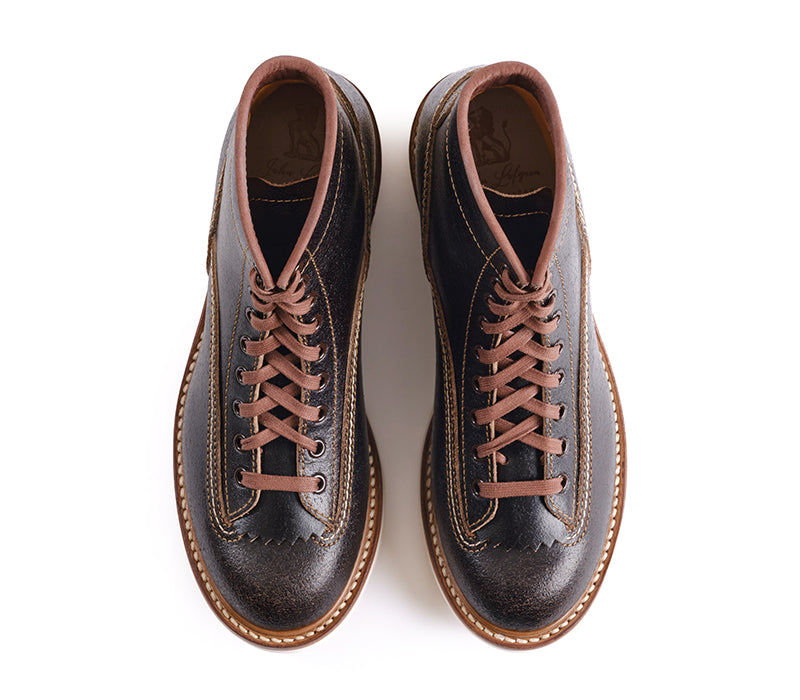 【PRE-ORDER】DONKEY PUNCHER BOOTS / HORWEEN WAXED FLESH DARK BROWN