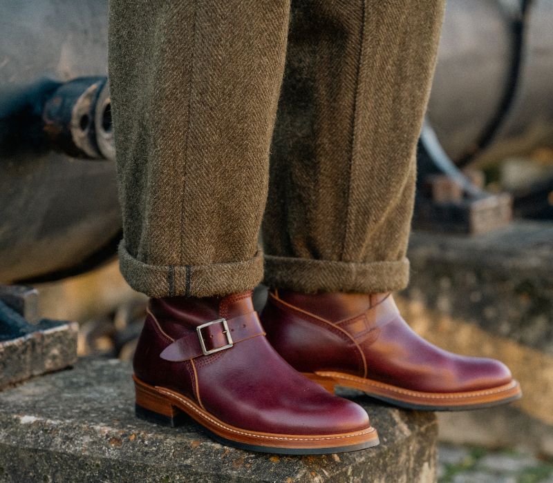 WABASH ENGINEER BOOTS / HORWEEN LEATHER CXL BURGUNDY