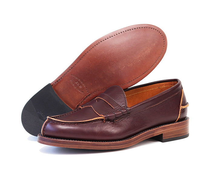IVY LEAGUE PENNY LOAFERS / CONCERIA TOSCANO LISCIO LEATHER BURGUNDY