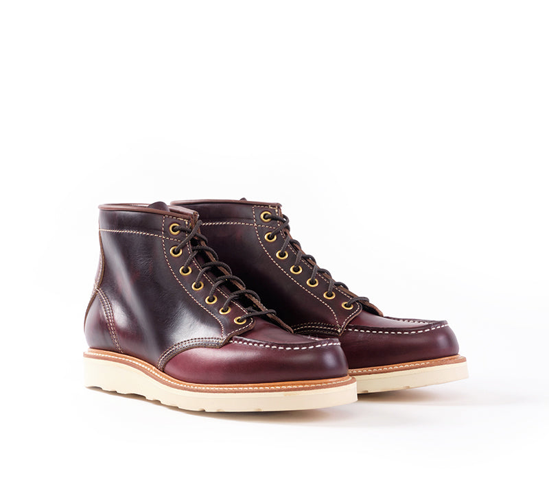 MOC TOE BOOTS HORWEEN LEATHER CXL BURGUNDY