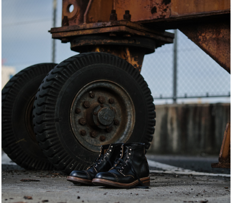 COMBAT BOOTS / HORWEEN LEATHER CXL BLACK COMBAT BOOTS / HORWEEN LEATHER CXL BLACK