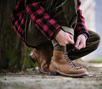 DONKEY PUNCHER BOOTS / HORWEEN LEATHER CXL NATURAL ROUGHOUT