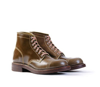 【PRE-ORDER 2025】WEBSITE EXCLUSIVE OFFER COMBAT BOOTS / SHINKI HIKAKU SHELL CORDOVAN OLIVE