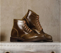 【PRE-ORDER 2025】WEBSITE EXCLUSIVE OFFER COMBAT BOOTS / SHINKI HIKAKU SHELL CORDOVAN OLIVE