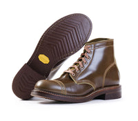 【PRE-ORDER 2025】WEBSITE EXCLUSIVE OFFER COMBAT BOOTS / SHINKI HIKAKU SHELL CORDOVAN OLIVE