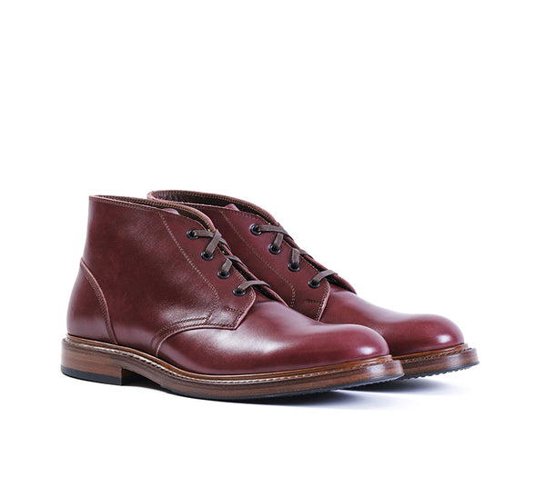 THE STEADFAST CHUKKA BOOTS / FRENCH CALFSKIN BURGUNDY