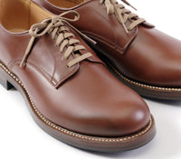 USN LOW QUARTER SHOES / FRENCH CALFSKIN RUSSET BROWN