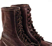 MOHAWK MOCCASIN BOOTS / EZO SHIKA DEERSKIN BURNT BURGUNDY