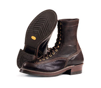 【PRE-ORDER 2025】DONKEY PUNCHER BOOTS 8" / EZO SHIKA DEERSKIN BURNT DARK BROWN