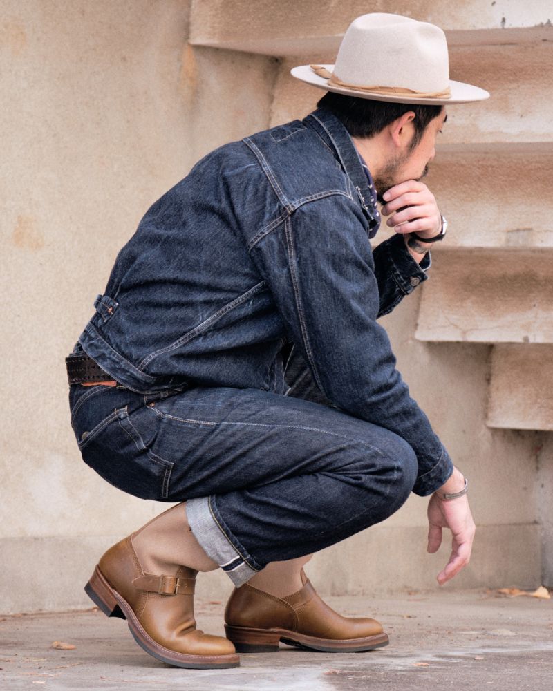 CHRISTMAS 2026 LIMITED EDITION / WABASH ENGINEER BOOTS / HORWEEN LEATHER CXL / NATURAL ROUGHOUT x DARK OLIVE