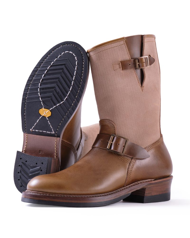 CHRISTMAS 2026 LIMITED EDITION / WABASH ENGINEER BOOTS / HORWEEN LEATHER CXL / NATURAL ROUGHOUT x DARK OLIVE