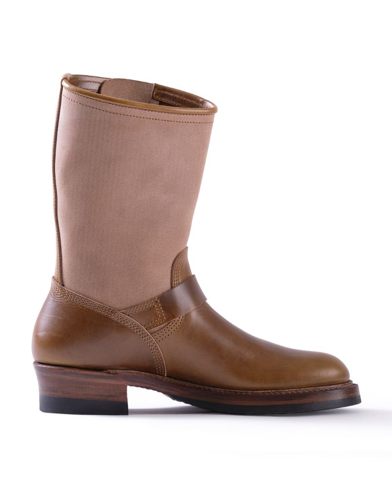 CHRISTMAS 2026 LIMITED EDITION / WABASH ENGINEER BOOTS / HORWEEN LEATHER CXL / NATURAL ROUGHOUT x DARK OLIVE