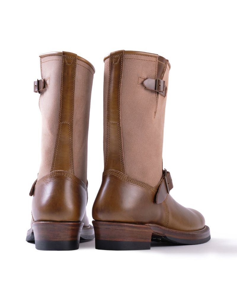 CHRISTMAS 2026 LIMITED EDITION / WABASH ENGINEER BOOTS / HORWEEN LEATHER CXL / NATURAL ROUGHOUT x DARK OLIVE