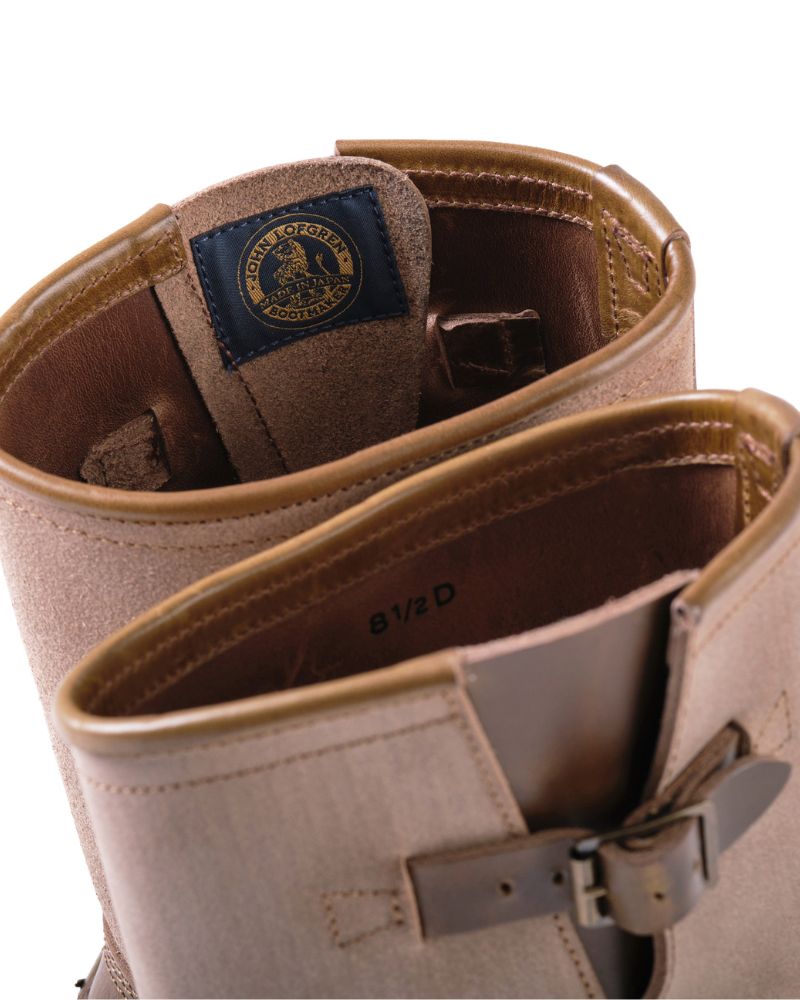 CHRISTMAS 2026 LIMITED EDITION / WABASH ENGINEER BOOTS / HORWEEN LEATHER CXL / NATURAL ROUGHOUT x DARK OLIVE