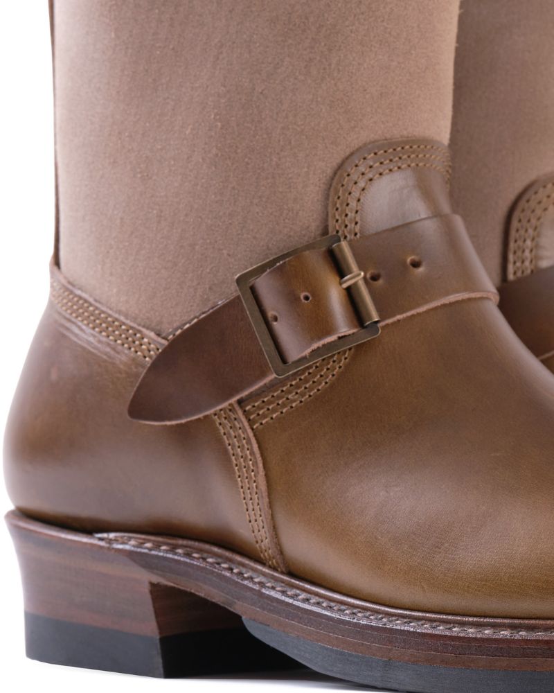 CHRISTMAS 2026 LIMITED EDITION / WABASH ENGINEER BOOTS / HORWEEN LEATHER CXL / NATURAL ROUGHOUT x DARK OLIVE