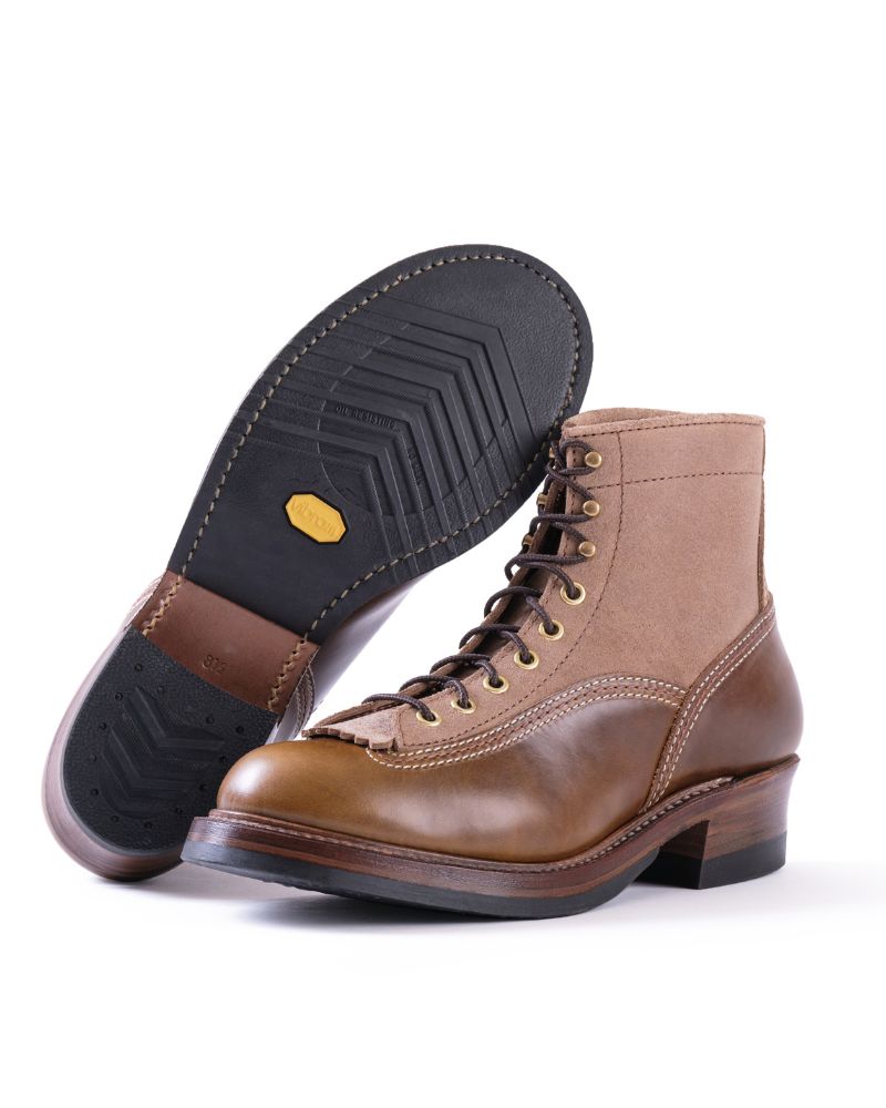 CHRISTMAS 2026 LIMITED EDITION / DONKEY PUNCHER BOOTS / HORWEEN LEATHER CXL NATURAL ROUGHOUT x DARK OLIVE