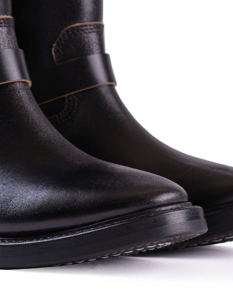 希少　fuga engineer boots archive PRE-ORDER】RAILMASTER ENGINEER BOOTS / SHINKI HIKAKU HORSEBUTT BLACK