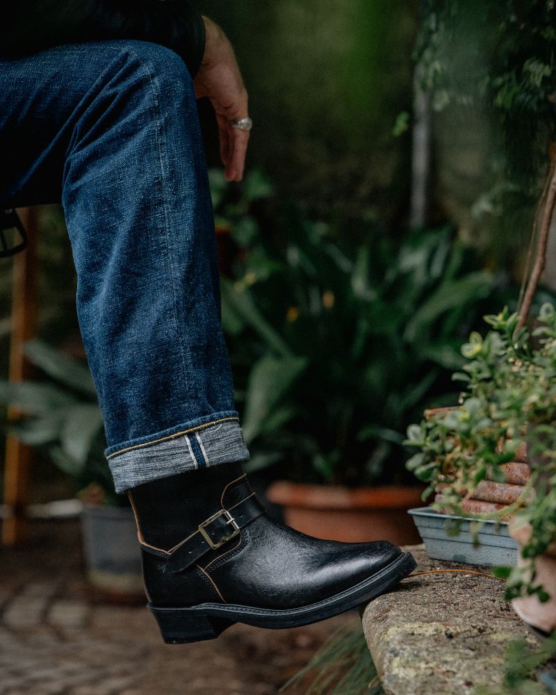 【PRE-ORDER】RAILMASTER ENGINEER BOOTS / SHINKI HIKAKU HORSEBUTT BLACK