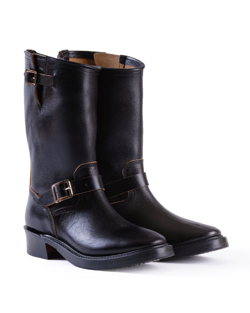 【PRE-ORDER】RAILMASTER ENGINEER BOOTS / SHINKI HIKAKU HORSEBUTT BLACK