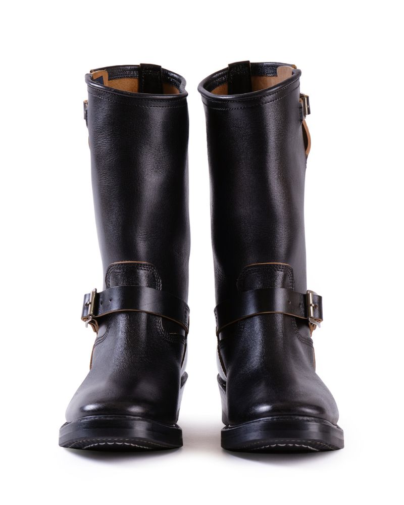 【PRE-ORDER】RAILMASTER ENGINEER BOOTS / SHINKI HIKAKU HORSEBUTT BLACK
