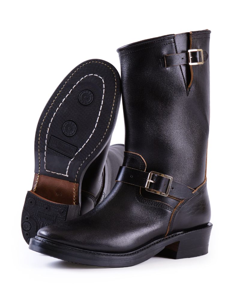 【PRE-ORDER】RAILMASTER ENGINEER BOOTS / SHINKI HIKAKU HORSEBUTT BLACK